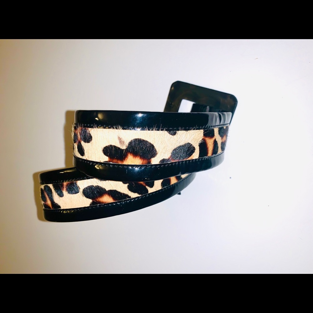 Leopard  & Patent belt. Women's small